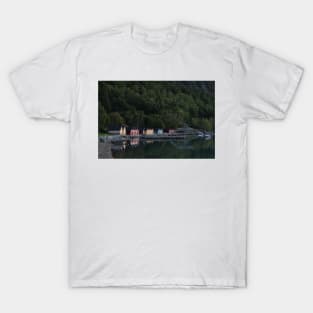 Boathouses in Solvorn Norway on the Sognefjord T-Shirt